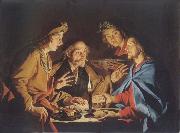 Matthias Stomer Christ in Emmaus oil painting artist